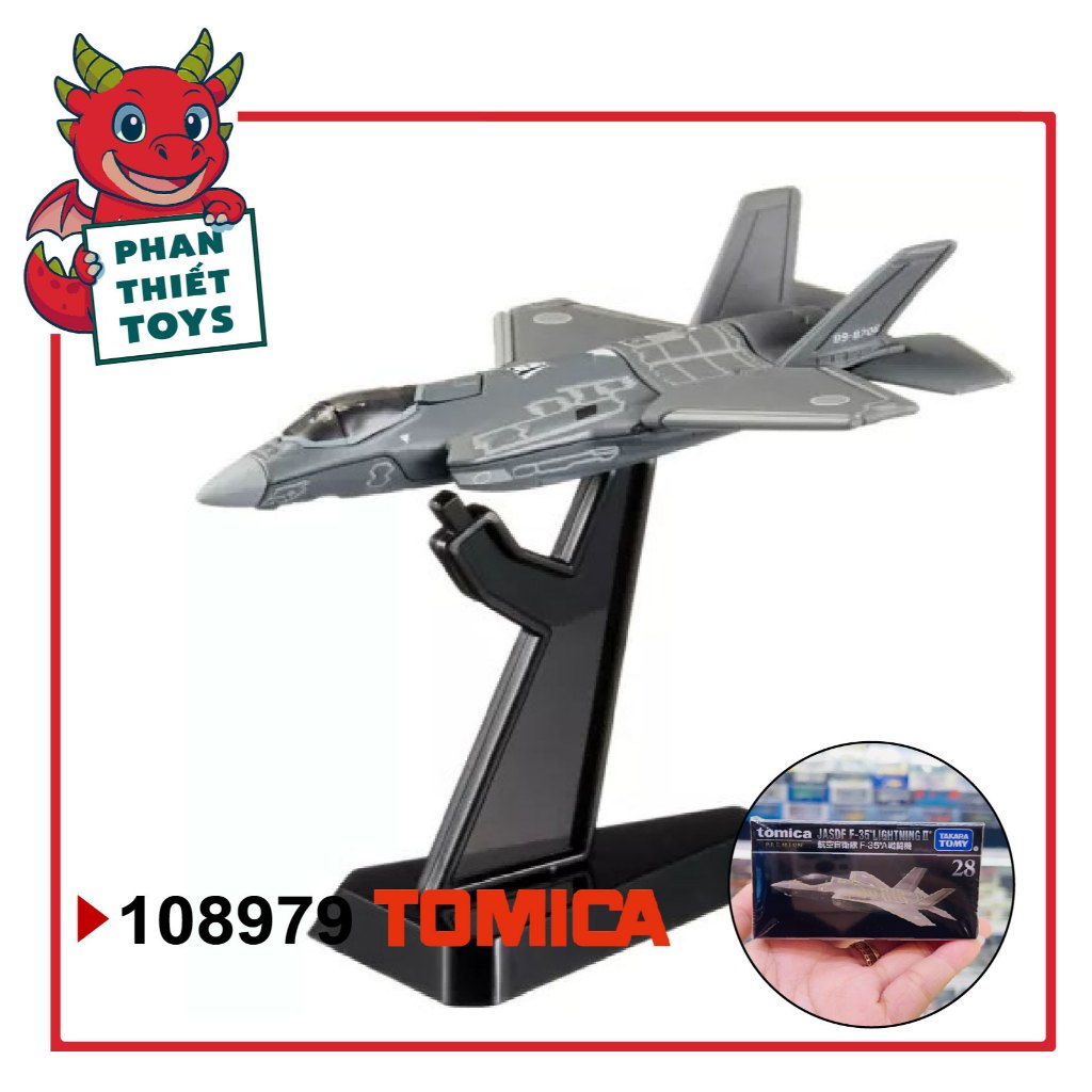 Mô hình máy bay JASDF F-35/Lightning 2 No.28 tỉ lệ 1:35 Tomica Premium 108979