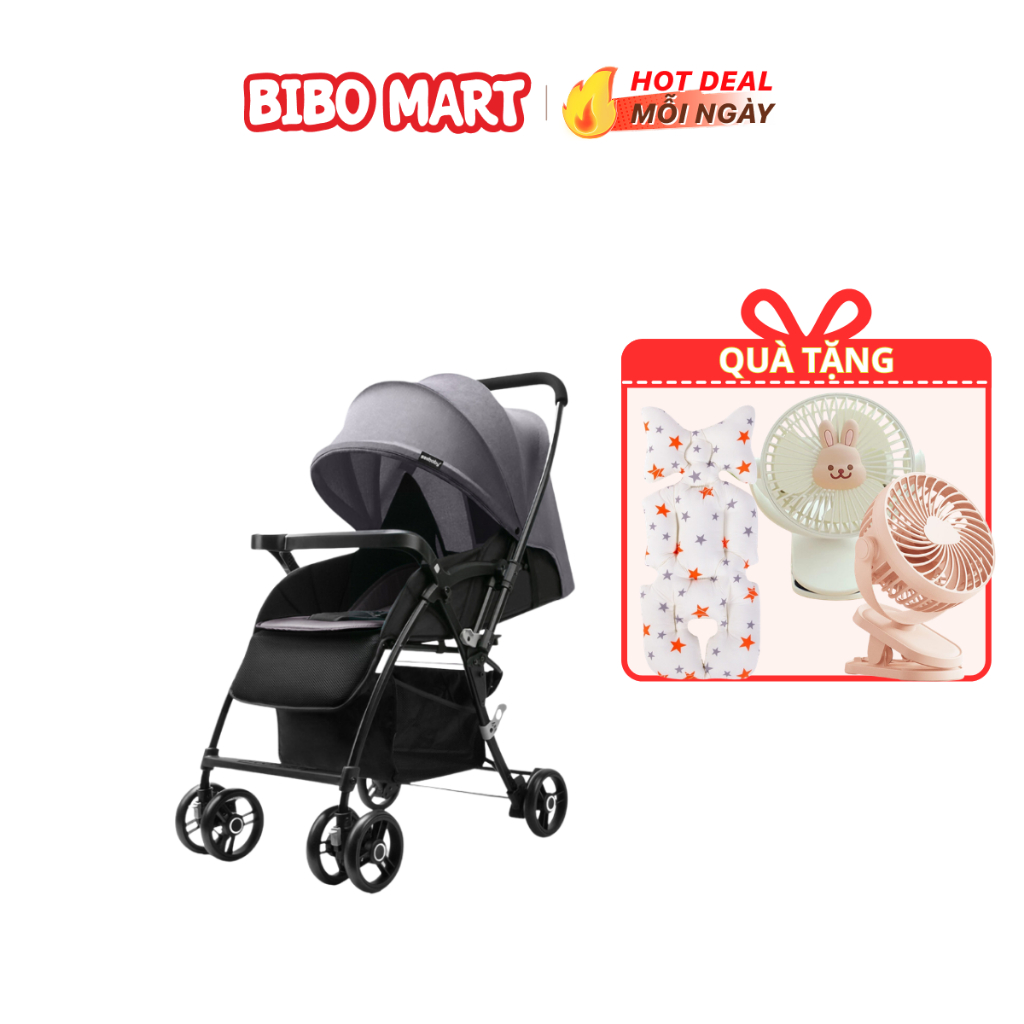 Xe Đẩy 2 Chiều Seebaby T08 Xe Đẩy Gấp Gọn Thoáng Khí Lò Xo Chống Xóc Kèm Đệm Tiện Dụng - Bibo Mart