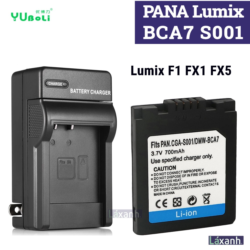 Pana Lumix BCA7 CGR-S001 | Pin và Sạc máy ảnh Lumix DWM-BCA7 CGR-S001 cho Pana Lumix F1 FX1 FX5