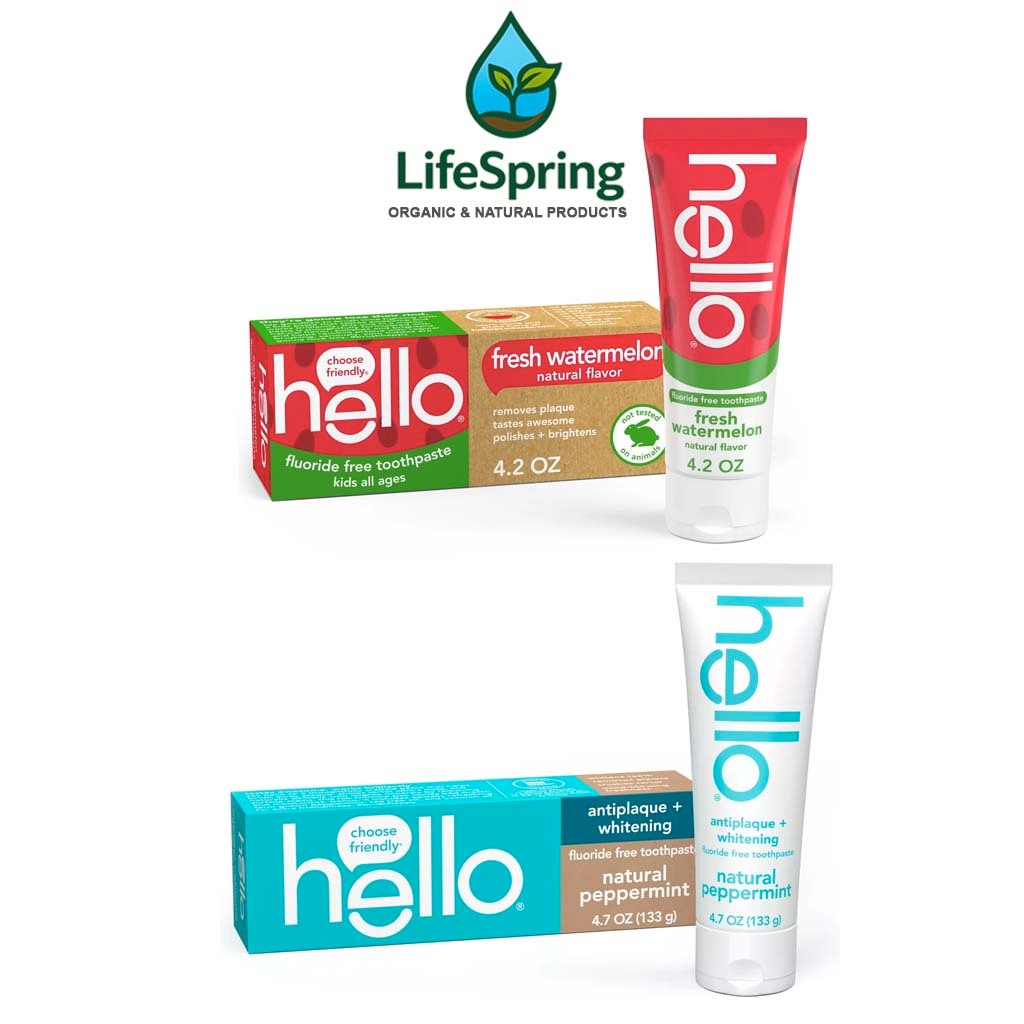 Kem Đánh Răng Hello Toothpaste, Cho Trẻ Em & Người Lớn, Không Flouride