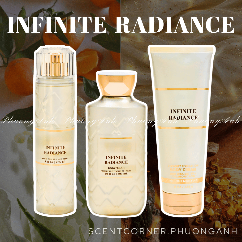 INFINITE RADIANCE | Bộ sản phẩm Body Mist - Lotion - Sữa Tắm
