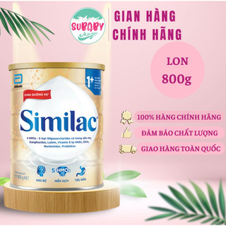 Sữa bột similac 5g 1+ lon 800g_1.6kg dành cho trẻ từ 1 - 2 tuổi