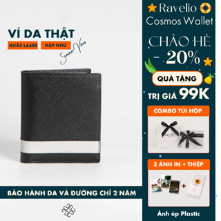[Khắc tên / Dập nhũ] Ví nam da thật Cosmos fullbox làm quà tặng cho người yêu crush hoặc bố - RCD01