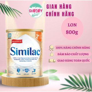 Sữa bột similac 2+ lon 800g_1,6kg dinh dưỡng 5g mới