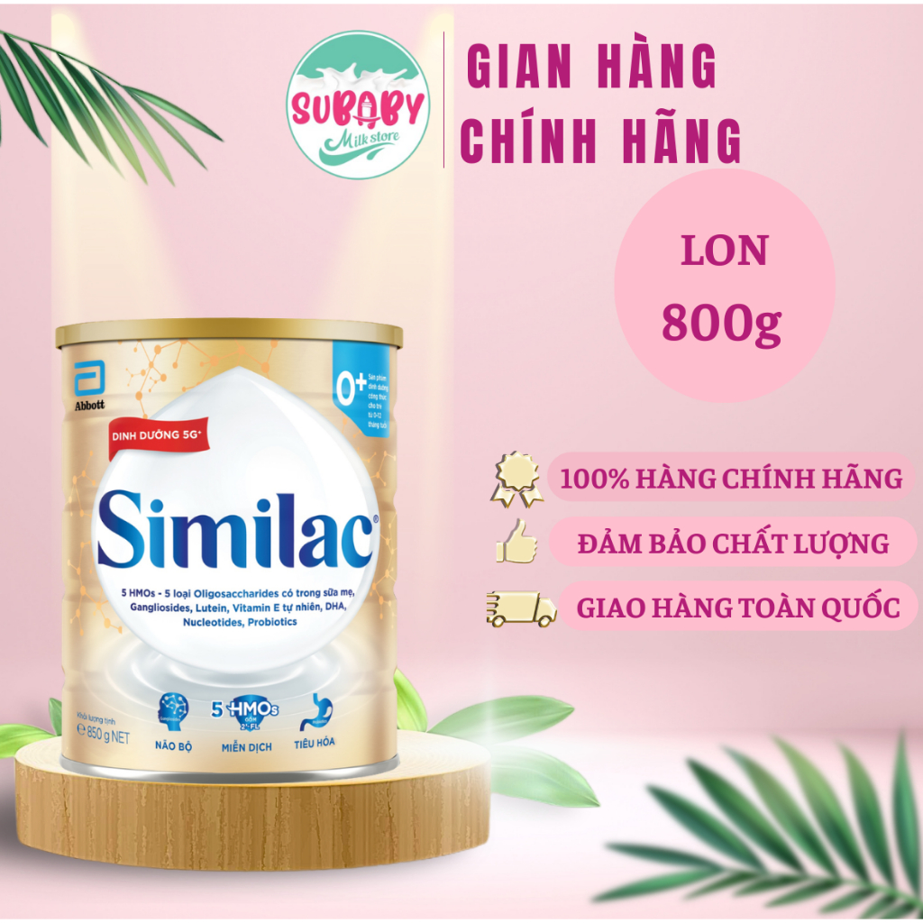 Sữa bột Similac 5G 0+ Lon 380g_800g dành cho trẻ O-I2 tháng