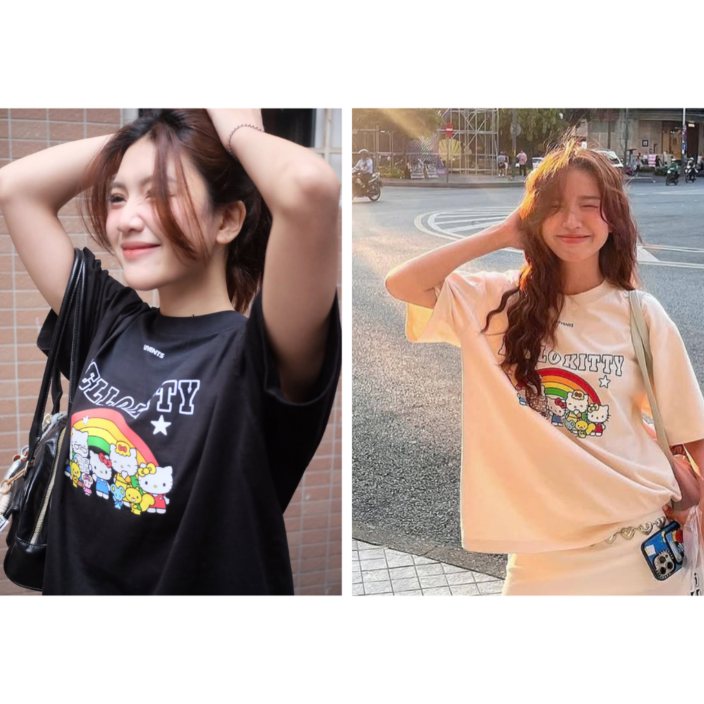 𝐋events 𝐱 𝐇ello 𝐊itty | Rainbow Semi-Oversized Tee / 2 Color