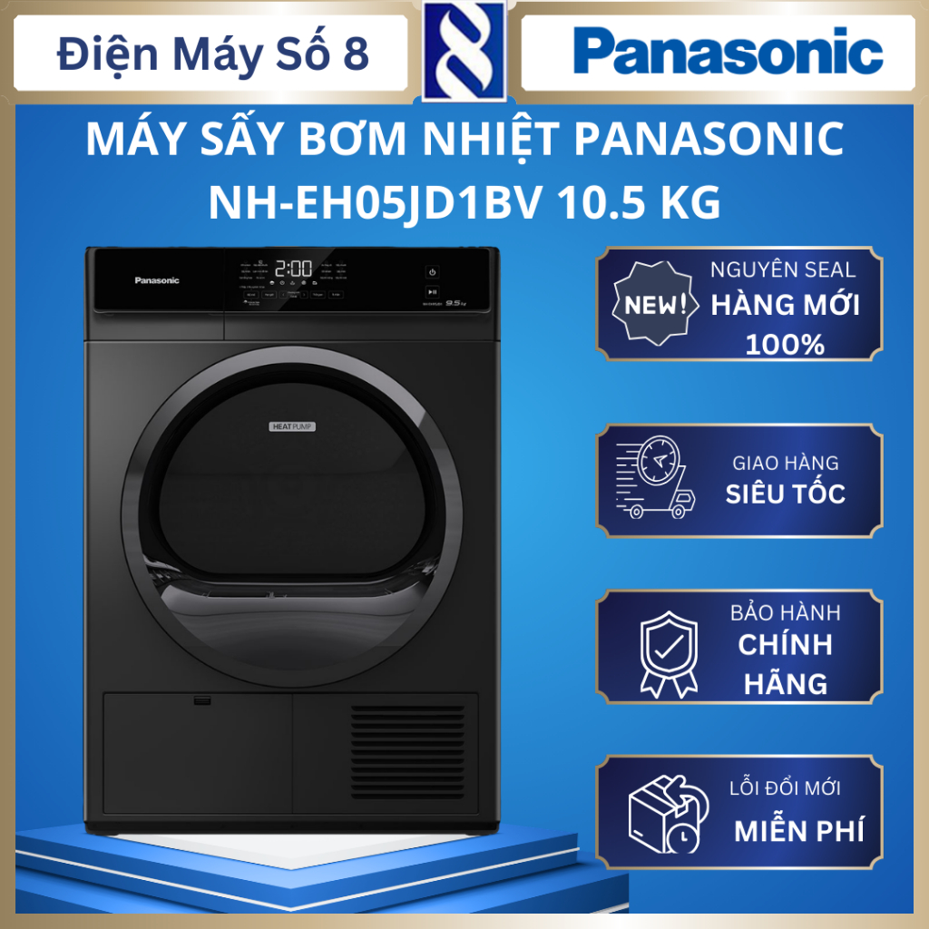 Máy sấy bơm nhiệt Panasonic NH-EH05JD1BV 10.5 kg