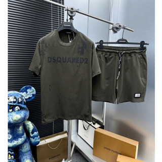 Bộ Cộc Hè Boy phố DSQ Màu Green Cao cấp Siêu phẩm ,Set Bộ cộc hè Nam chất vải mềm co giãn 4 chiều