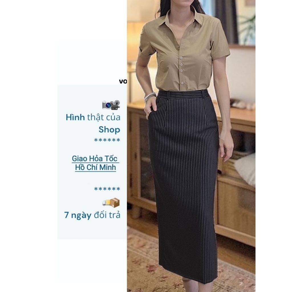 Chân Váy Sọc Đen - Trắng by VoNgoc