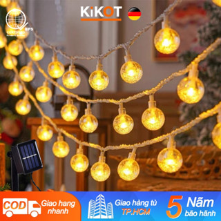 KIKOT Dây đèn led trang trí năng lượng mặt trời chống nước 20-50-100 bóng,quả cầu bi bọt