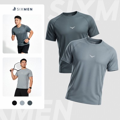 Combo 2 Áo Thun Thể Thao Nam SIXMEN WINGFIT Vải LamaxPro Cao Cấp, Chống Nhăn, Co Giãn 4 Chiều, Form Fit Tôn Dáng