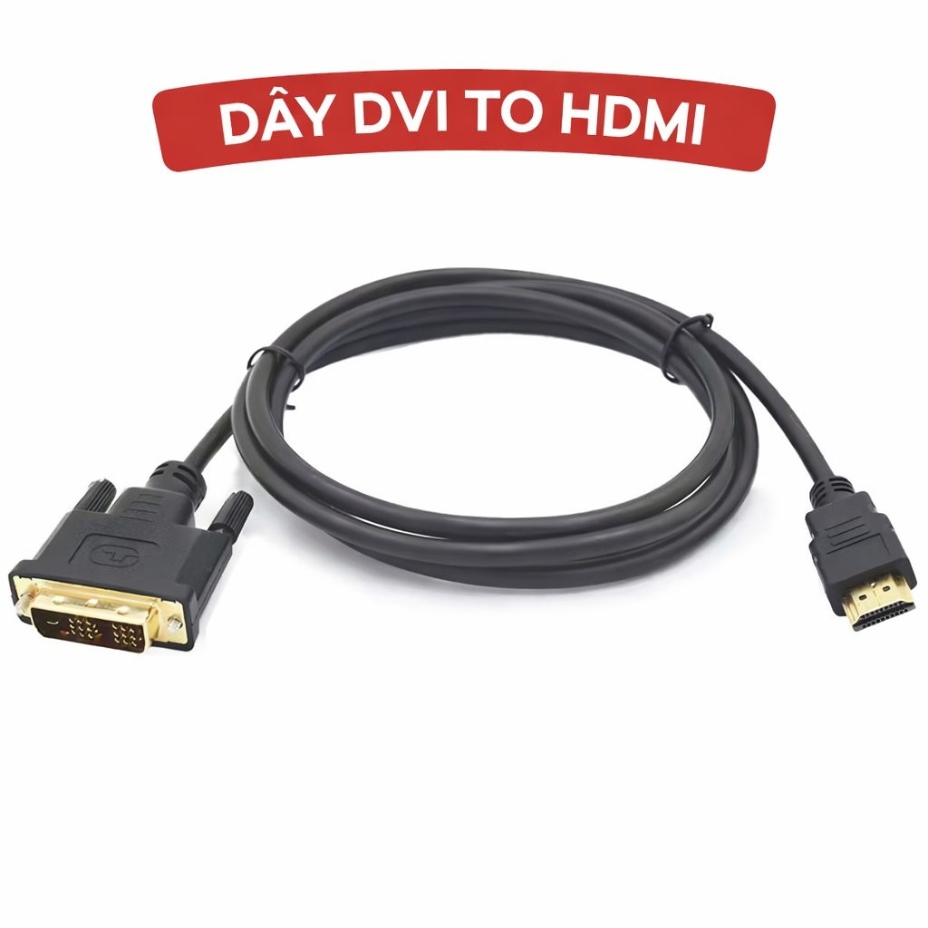 Cáp Chuyển Tín Hiệu Hdmi To Dvi , Dvi to hdmi , Dây Chuyển Hdmi Sang Dvi 1.5M loại xịn