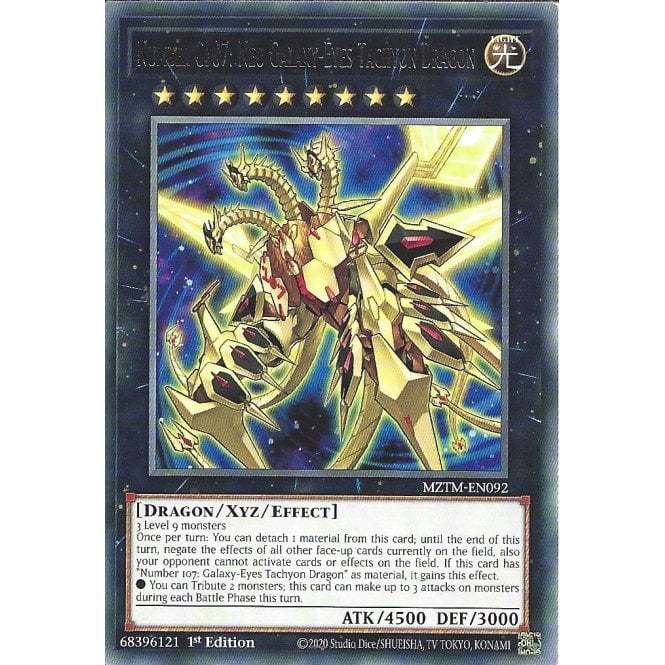 [KW2 Yugioh] [EN-UK] Thẻ bài MZTM-EN092 Number C107: Neo Galaxy-Eyes Tachyon Dragon : Rare Card : 1s
