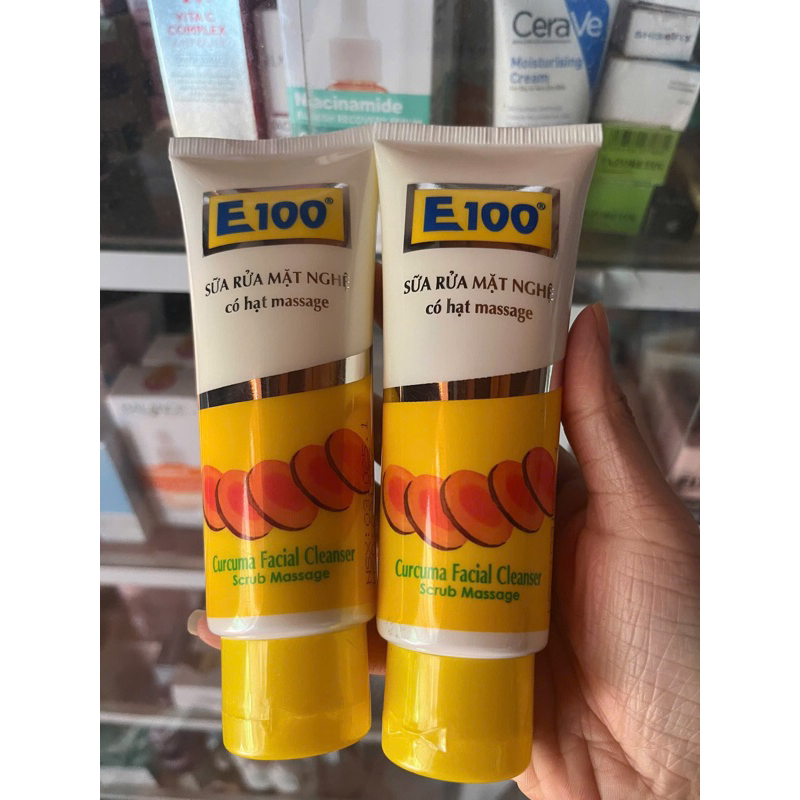 Sữa rửa mặt e100 hạt nghệ