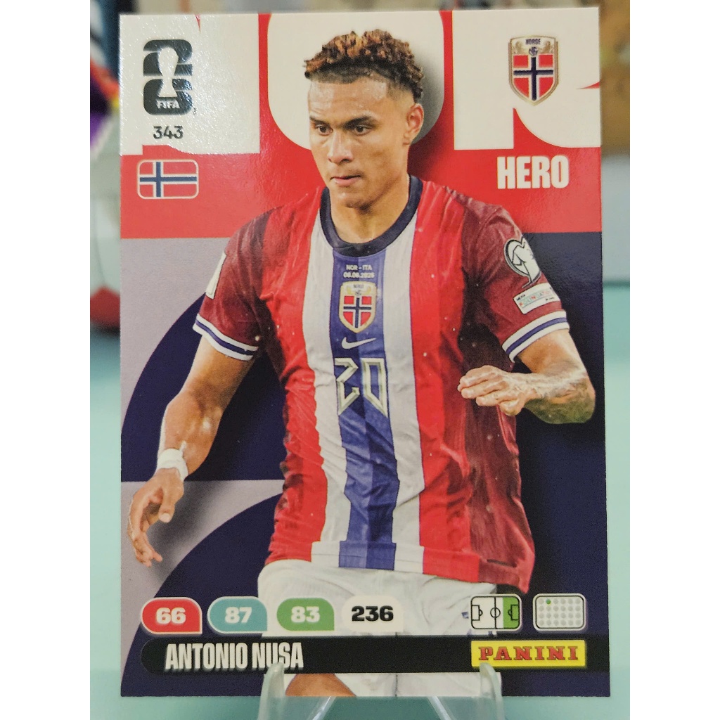 Thẻ Antonio Nusa Panini World Cup 2026 (Na Uy) (Norway)