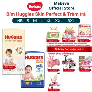 Bỉm Huggies Skin Perfect & Huggies Tràm Trà Chính Hãng, bỉm Huggies đủ size NB/S/M/L/XL/XXL/XXXL