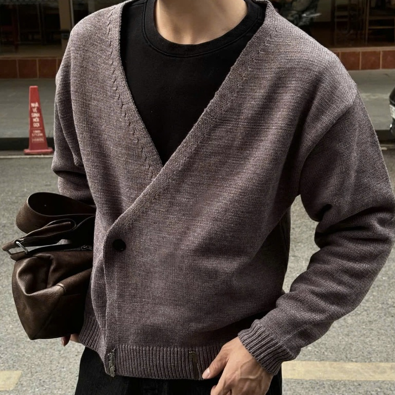 Áo cardigan nam nâu tím Jeban Cardigan by Scott Sor