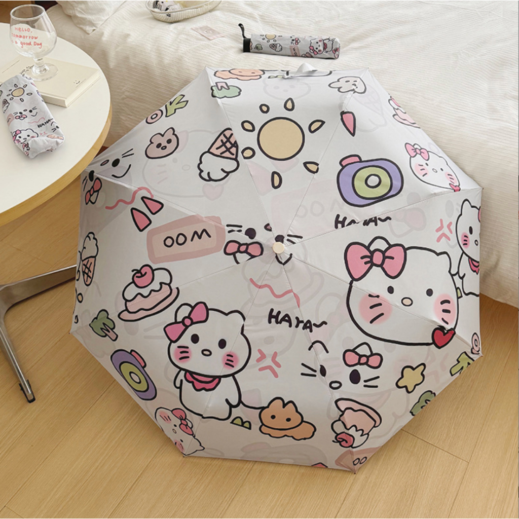 [ĐƯỢC CHỌN MÀU] Ô Dù Cầm Tay  Đi Mưa Hoạt Hình Siêu Đáng Yêu Có Thể Gấp Gọn Bỏ Túi Cực Tiện Lợi