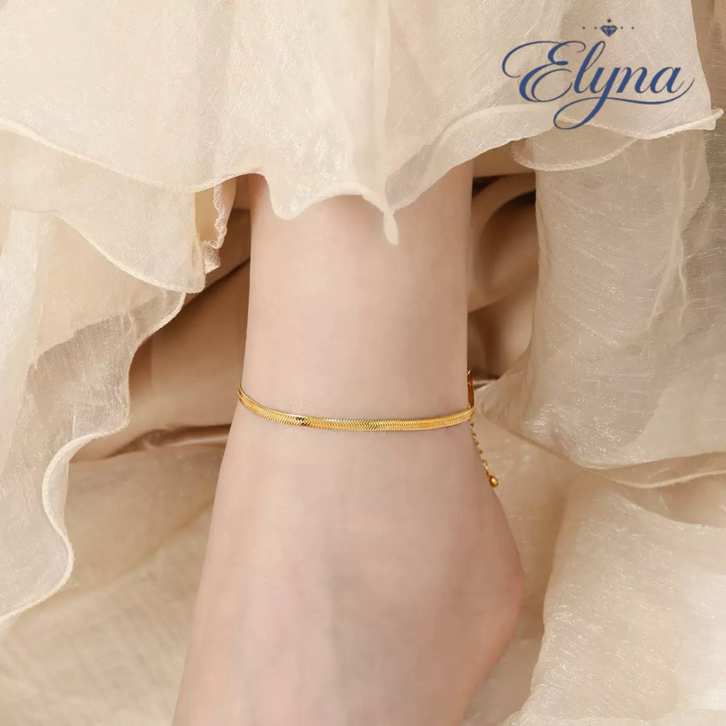 Lắc Chân Titan Mì Basic Không Đen Gỉ |Elyna Jewelry