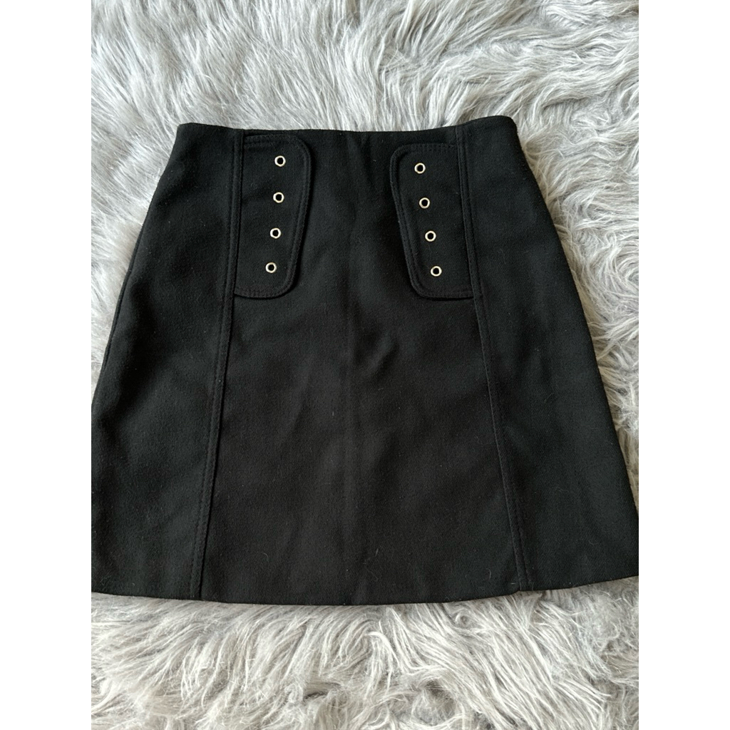 hàng thanh lý chân váy nữ màu đen dáng A thu đông tôn dáng pass đồ nữ