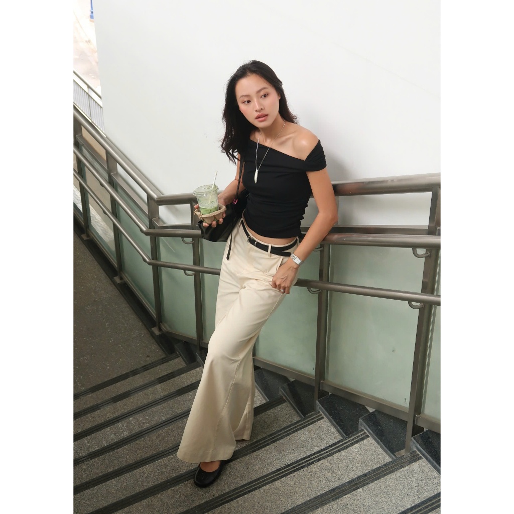 Áo thun tăm xoắn vai cơ bản Mono Talk - MFOT26S-T20002FT | BigBuy360 - bigbuy360.vn