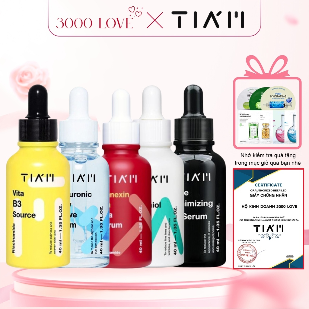 Serum Tiam Chăm Sóc Da Toàn Diện Tranexin Nia Vita, Hyaluronic, Niacinamide, Bakuchiol - 3000 Love