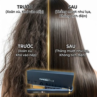 Máy kẹp duỗi tóc cao cấp CREATE TITANIUM MAGIC, tạo kiểu tóc dễ dàng, tay cầm trơn linh hoạt | ZATAKUB