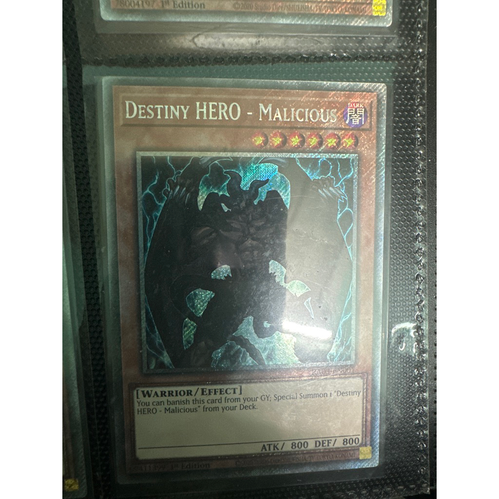 bài yugioh: destiny hero malicious (silver)