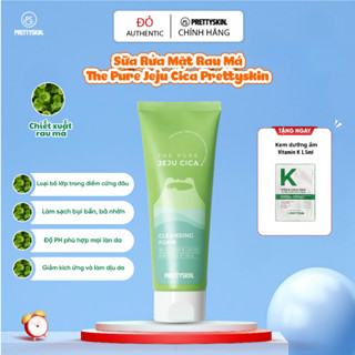 Sữa Rửa Mặt Pretty Skin The Pure Jeju Cica Cleansing Foam Chiết Xuất Rau Má Đảo Jeju 150ml
