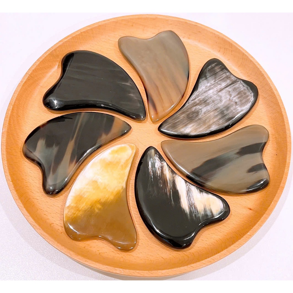 Guasha Sừng Trâu Tự Nhiên Dụng Cụ Massage Mặt & Cơ Thể Thư Giãn Da Chất Liệu Tự Nhiên