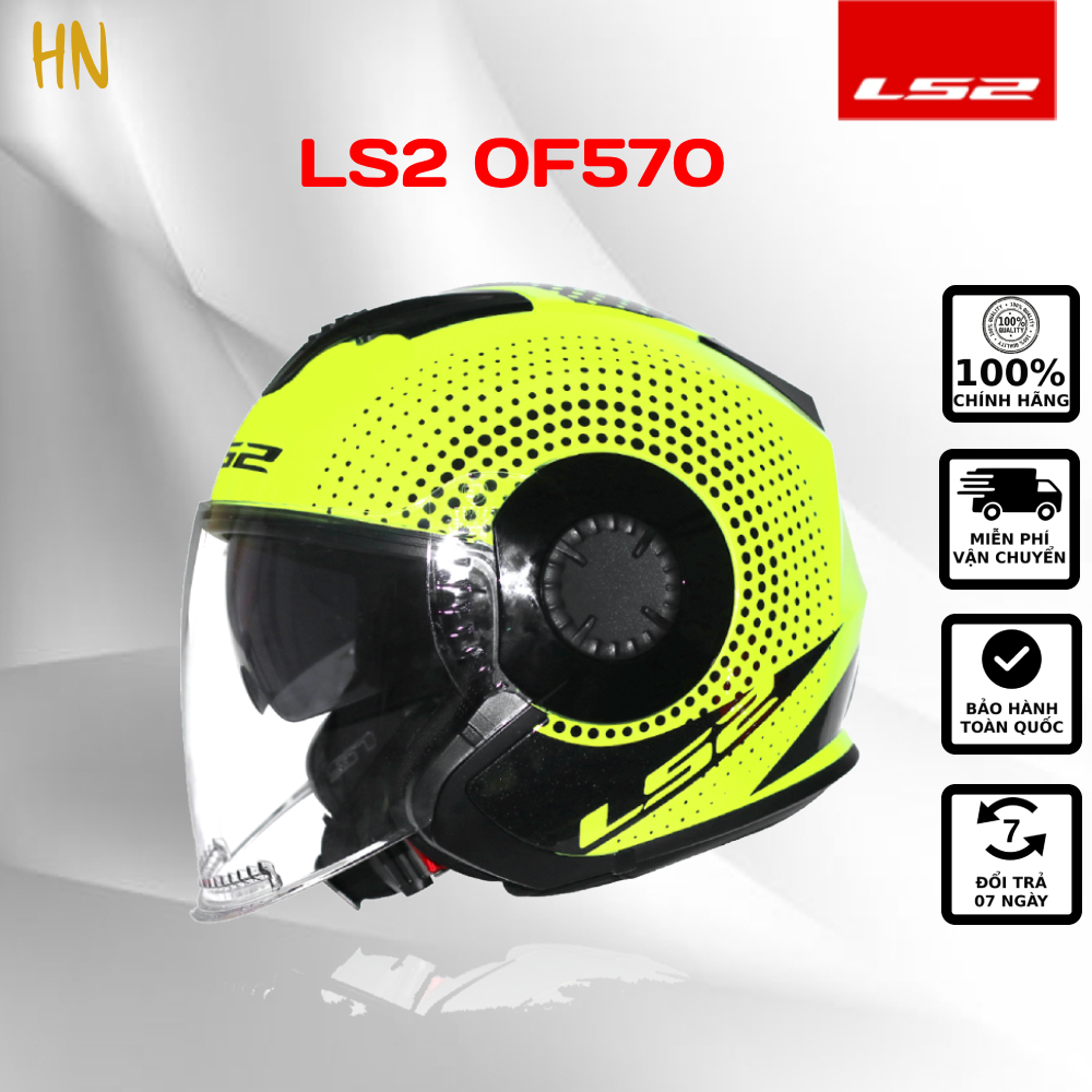 Mũ Bảo Hiểm 3/4 LS2 OF570 Hai Kính Có Lưỡi Trai Thay Thế [Chính Hãng]