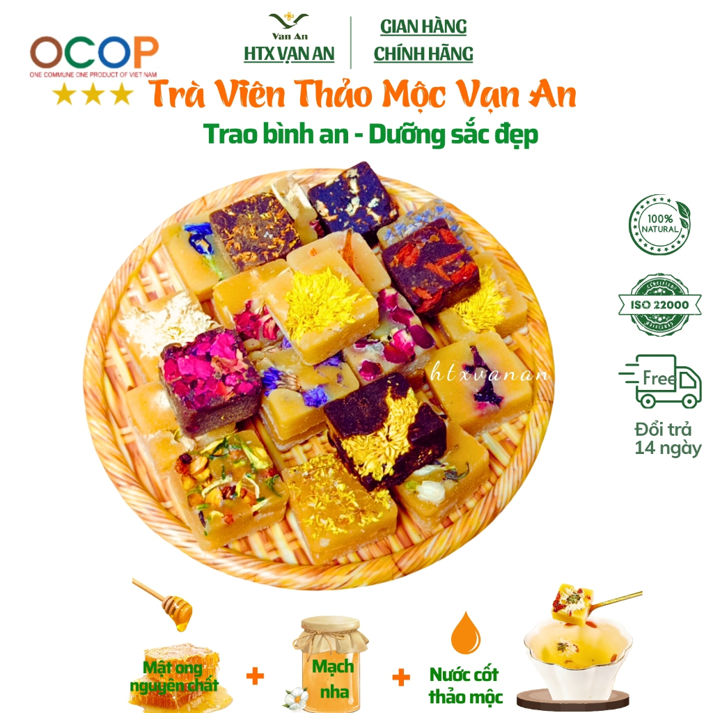 (Combo Dùng Thử 10 Vị) Trà Viên Dưỡng Sinh Thảo Mộc Vạn An Hoa Cúc Mật Ong Đường Phèn Dưỡng Nhan