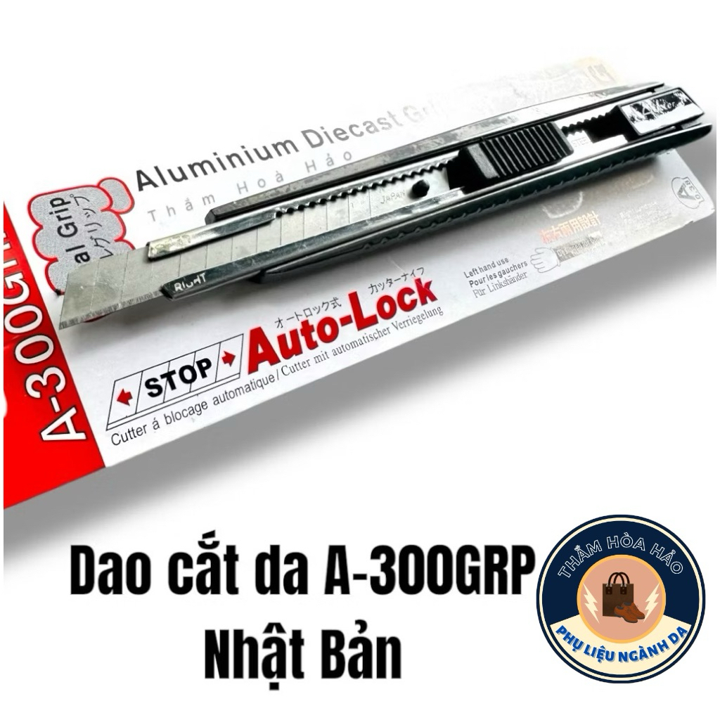 Dao Cắt Da NT Cutter A-300GRP Cao Cấp Dao Rọc Giấy Cán Nhôm Cao Cấp - Nhập Khẩu Nhật Bản