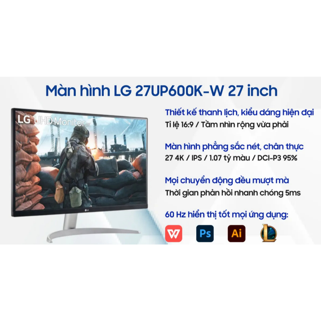 Màn hình LG 27UP600K-W 27inch