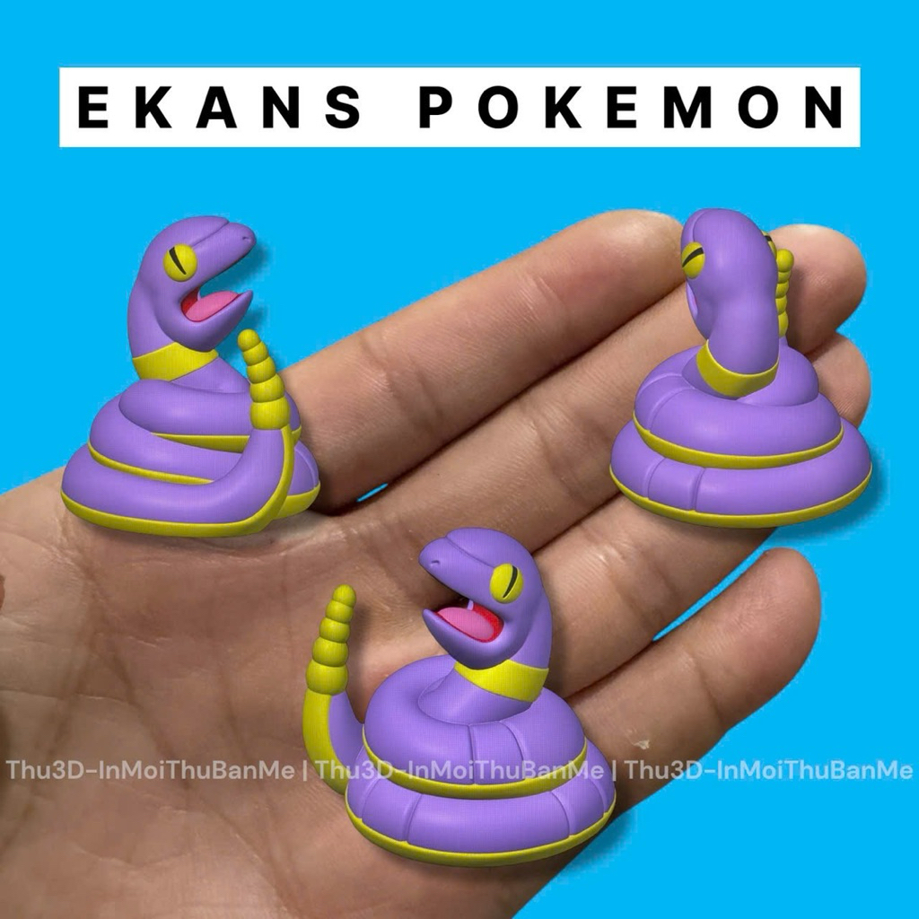 Ekans Pokemon | Mô hình đồ chơi 3D & Móc khoá | Bộ sưu tập Pokemon
