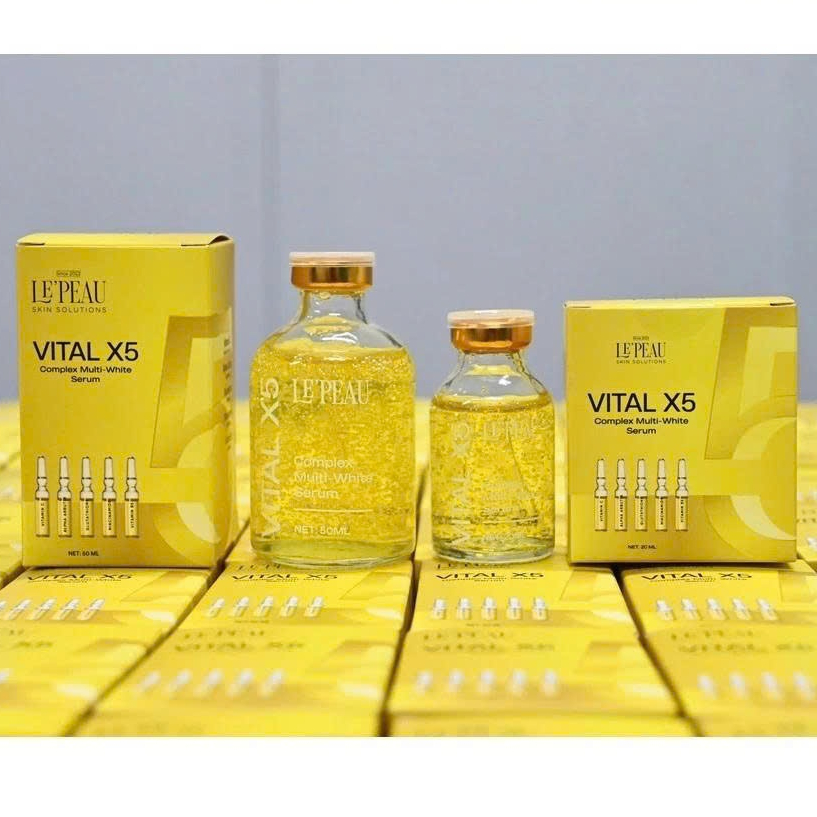 SERUM VITAL X5 Complex Multi-White Serum  LEPEAU Chính Hãng - Hỗ Trợ Giảm Thâm, Kích Trắng Và Làm Đề