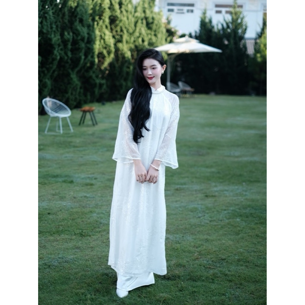 pass áo dài trúc diễm EDINI size S kèm quần