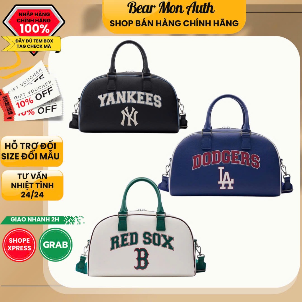 Túi xách ML Bê unisex Sportive MBowling New York Yankees 3ABWM083N Màu Đen / Trắng / Navy