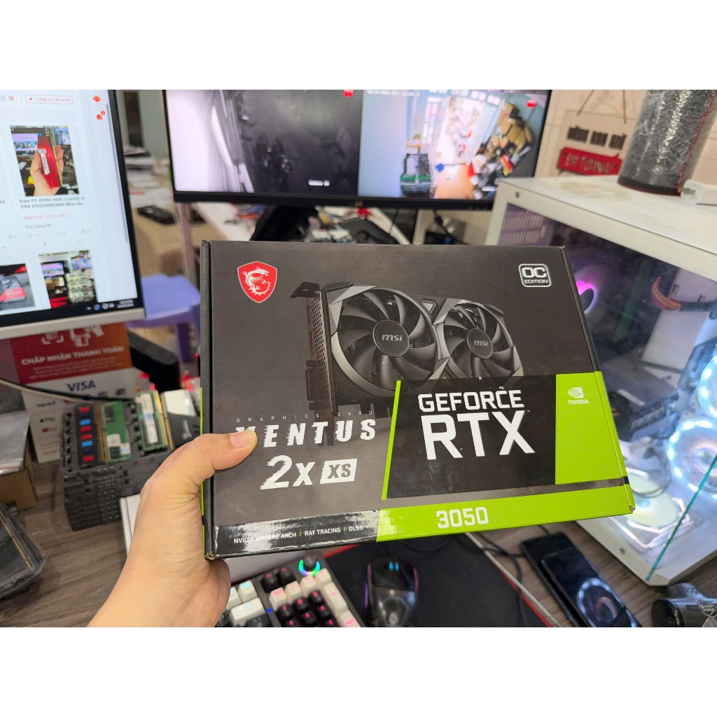 Card Màn Hình - VGA MSI GeForce RTX 3050 Ventus 6GB | 8GB New - Full Box - còn bảo hành chính hãng 2