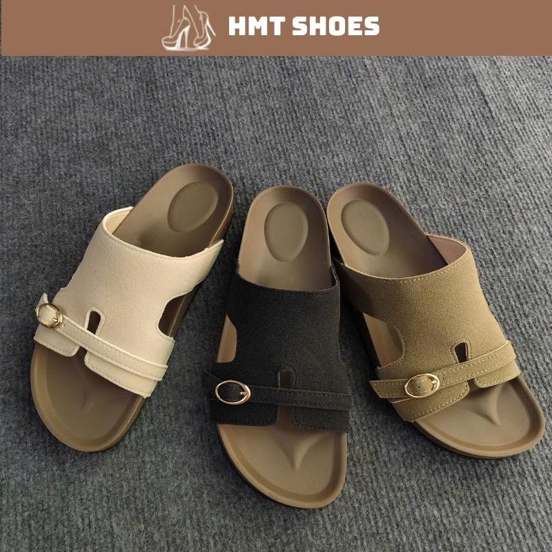Dép Nam Nữ Quai khóa nhỏ vắt ngang Mang Nhẹ Đế Đi Êm Chân Thời trang hottren cá tính mới mẻ trẻ trung HMT Shoes