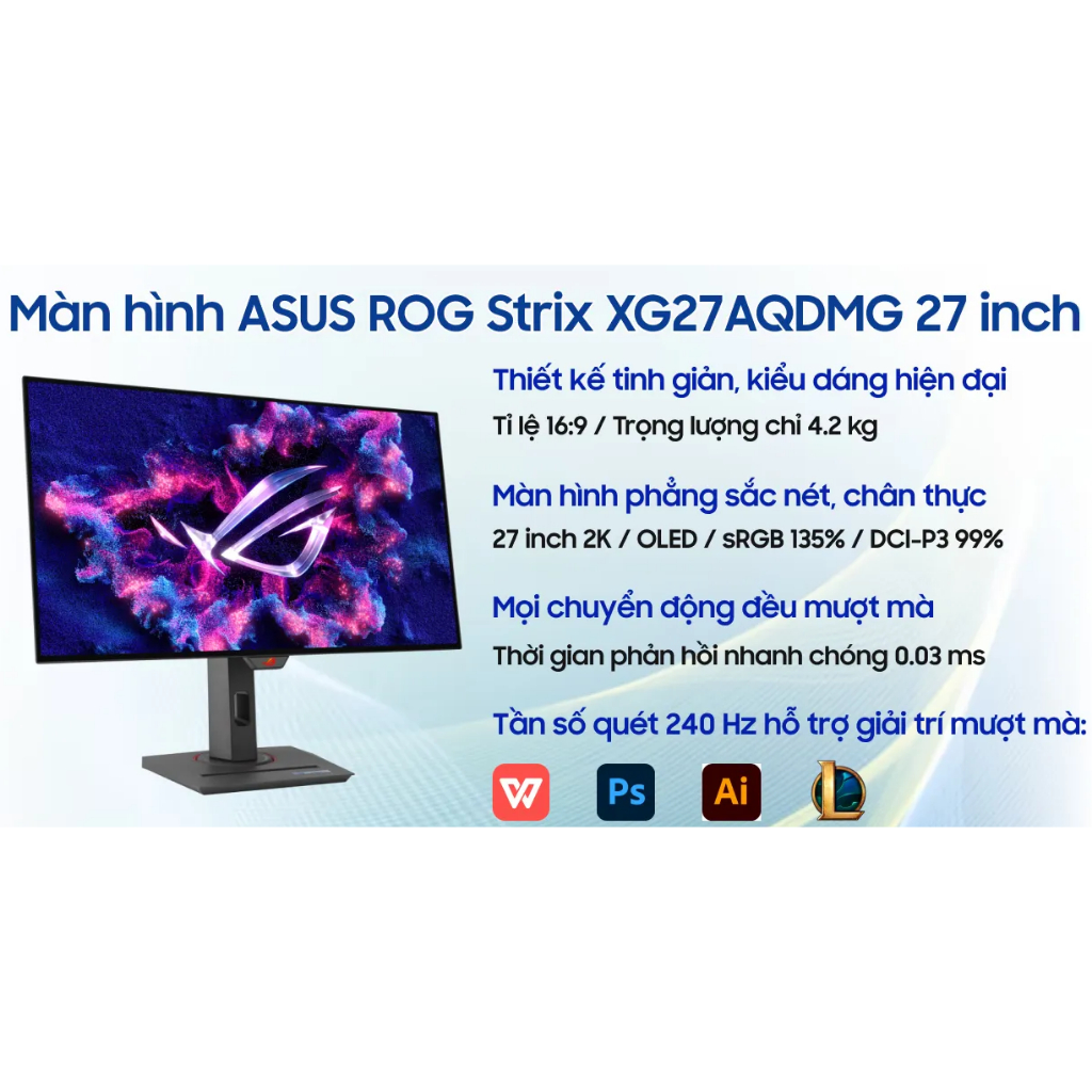 Màn hình Gaming ASUS ROG Strix OLED XG27AQDMG 27 inch