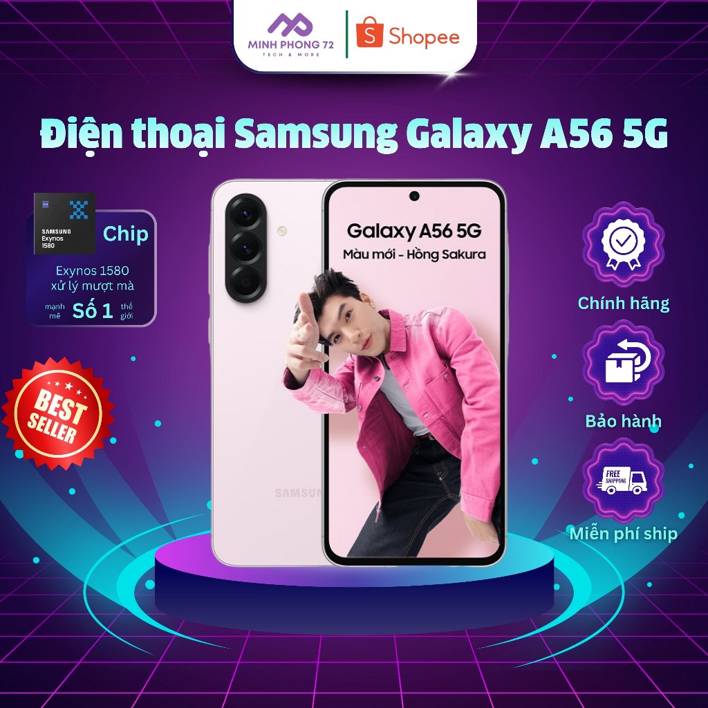 Điện thoại Samsung Galaxy A56 5G 8/256GB 12/256GB - Hàng Chính Hãng New Seal, Bảo Hành 12 Tháng
