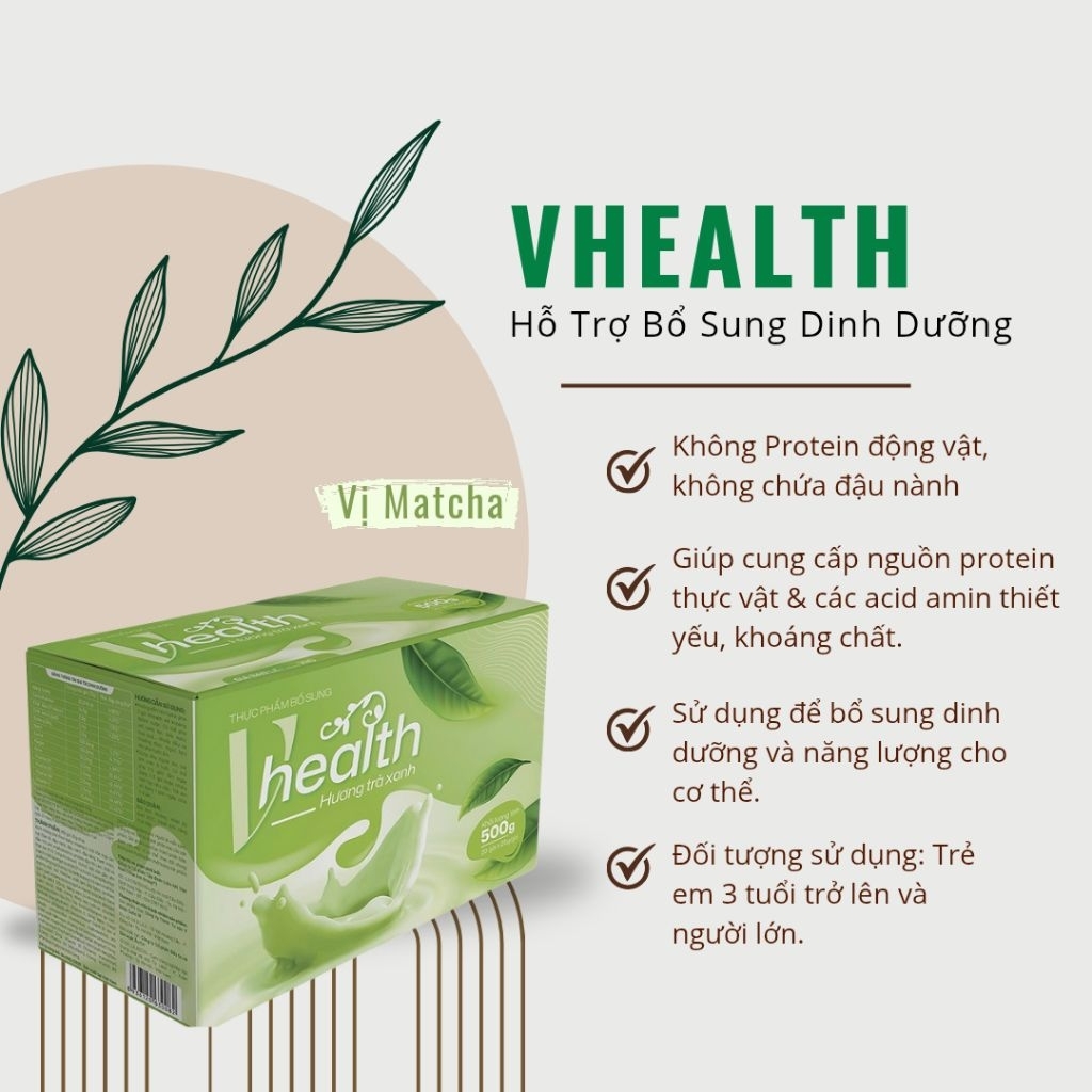 Ngũ Cốc VHEALTH (hương trà xanh)