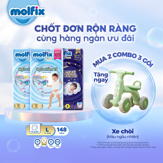 [Mua 2 combo 3_ Tặng Xe Chòi] Combo 3 Ngày & Đêm_2 Tã/bỉm quần Molfix Oxy Super Jumbo + 1 Molfix Sweet Dreams