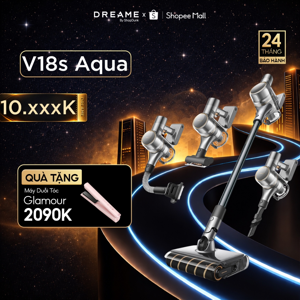 [Livestream]  Máy Hút Bụi Cầm Tay Không Dây Dreame V18s Aqua | Hệ Thống Lọc 5 Lớp | Công Nghệ Phát H