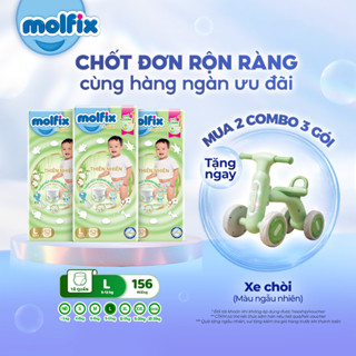 [Mua 2 combo 3_ Tặng Xe Chòi] Combo 3 Tã/bỉm quần Molfix Thiên nhiên Super Jumbo size M/L/XL/XXL