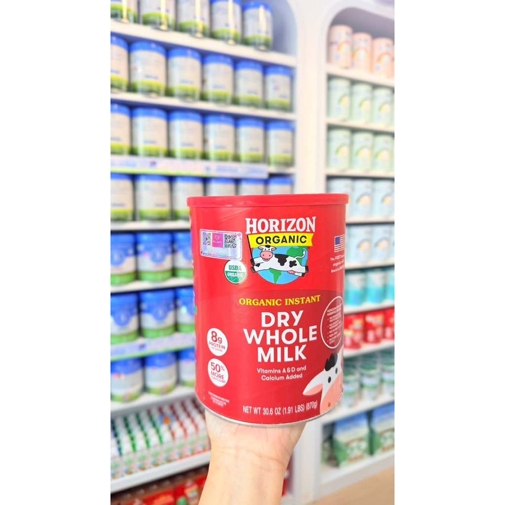 Sữa Tươi Nguyên Kem Dạng Bột Horizon Organic Whole Milk 870gr .