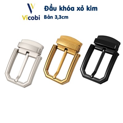 Đầu khóa thắt lưng nam Vicobi B7, mặt dây nịt dành cho dây bản 3,3cm