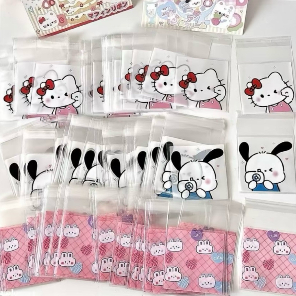 Túi bóng kính size 7x7cm nhiều mẫu đa dạng 100 túi bóng kính