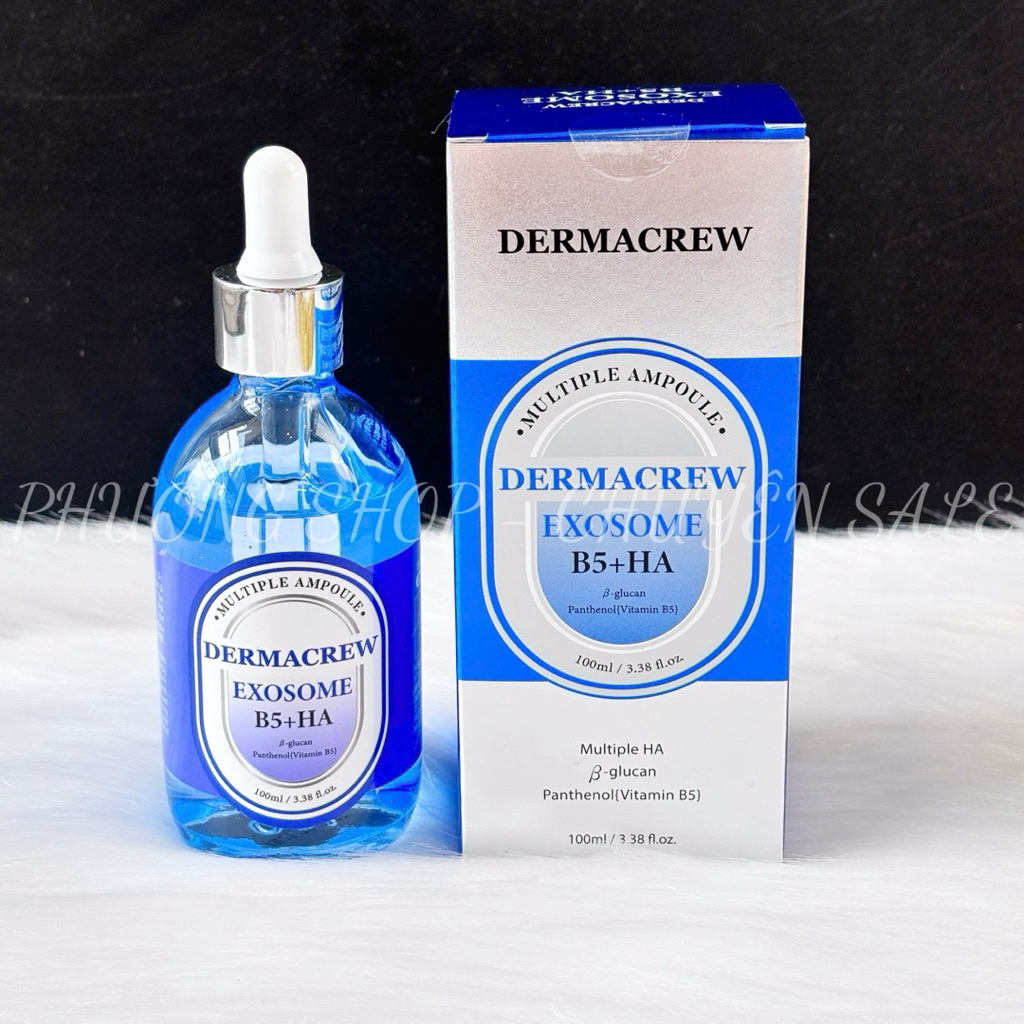Serum Siêu Phục Hồi Dermacrew Exosome B5 HA 100ml Da Cấp Ẩm Sâu Làm Dịu Da Tái Tạo Da Beta Glucan Pa